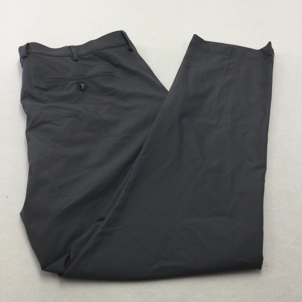Greg Norman Pants Mens 40x32 Gray Stretch Dress Straight Leg Microfiber Golf